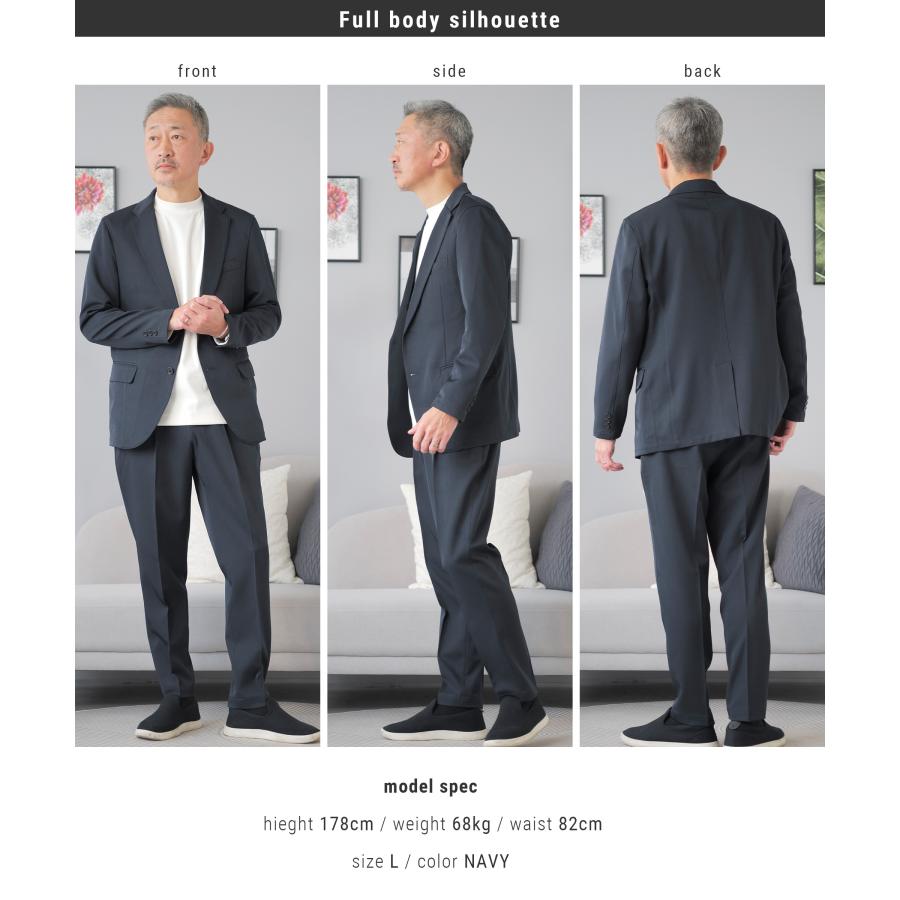 AWC セットアップ メンズ スーツ カジュアルスーツ 洗える オフィス