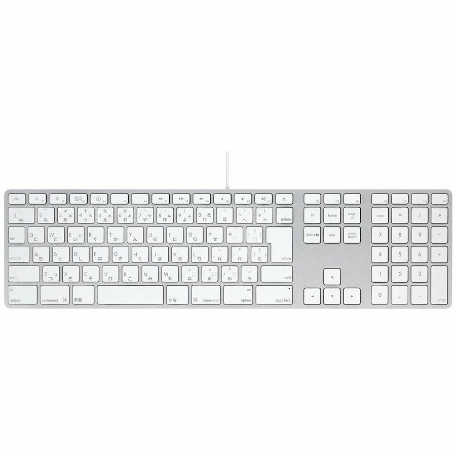 Apple Apple Keyboard A1243-JIS MB110J/B USB接続 テンキー付き : c-t