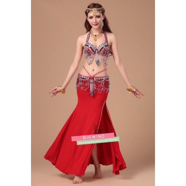 ベリーダンス衣装 セットアップ アラビア風 上下セット 3点セット