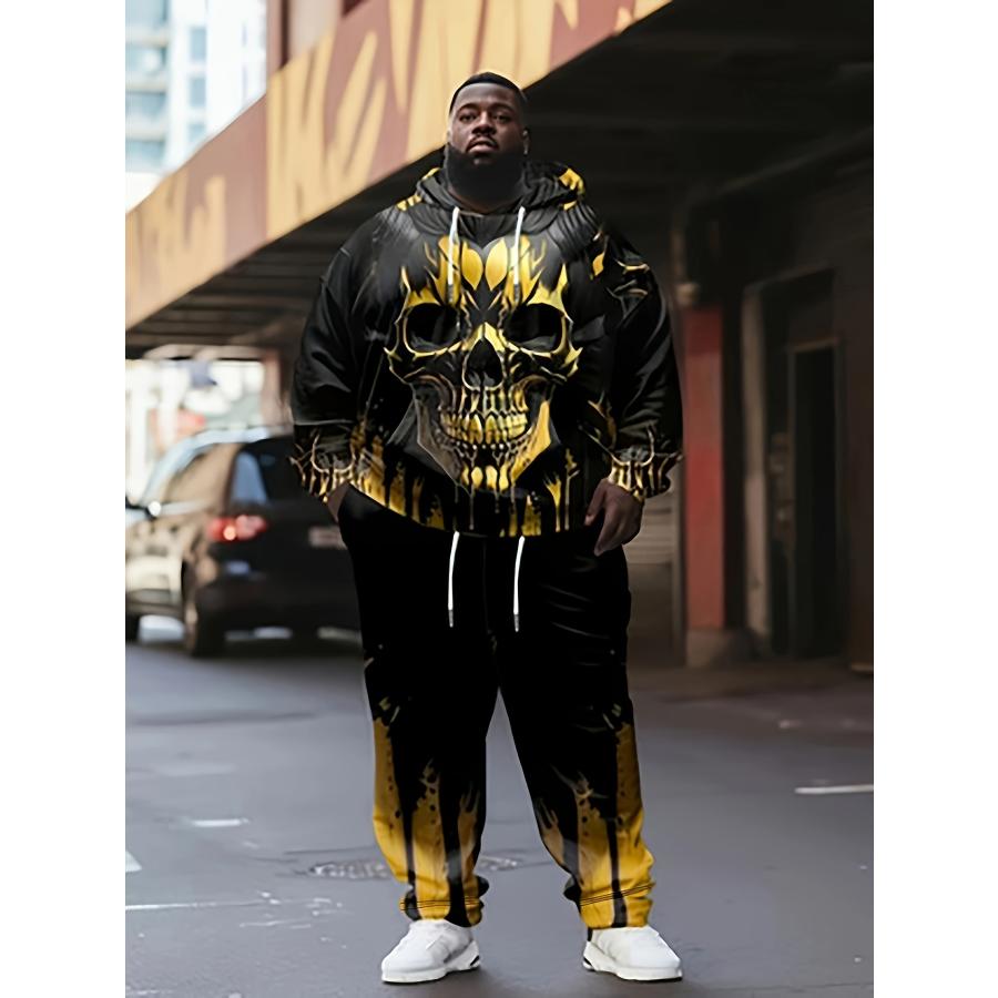 スカル柄 長袖セットアップ 016 上下セット ヤクザ ヤンキー オラオラ