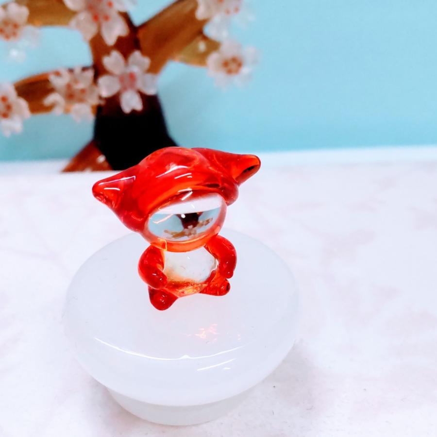 ガラス細工 さるぼぼ （S) クリア ミニチュア 置物 雑貨 小物 サルボボ