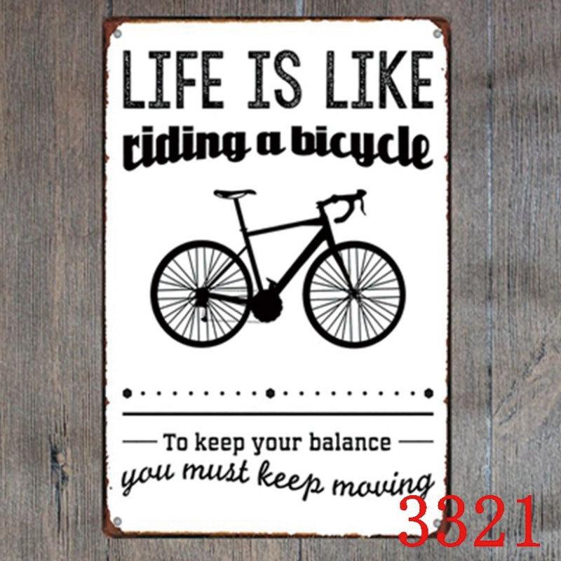 自転車柄 ブリキサイン 自転車 ブリキ看板 自転車モチーフ ブリキ