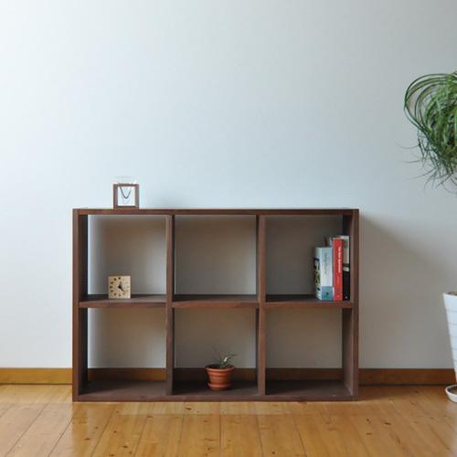 杉工場 オープンシェルフ 720 木と風 ウォールナット材 幅72cm 完成品