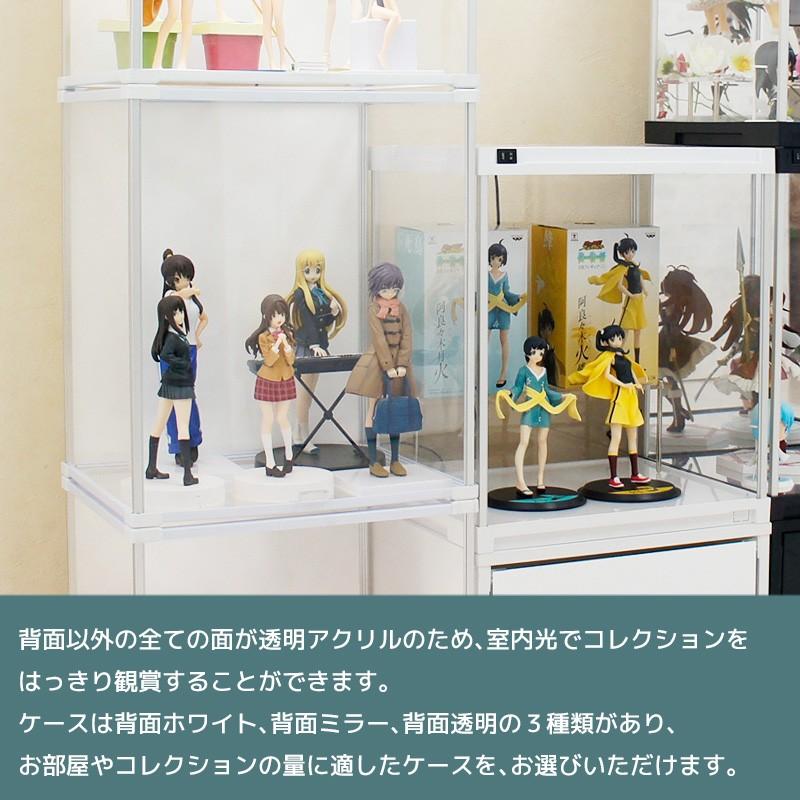 白のバックが映える UVカット アクリルケース 上下透明タイプ (背面
