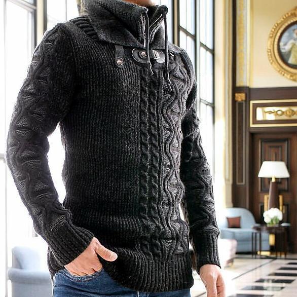 ハイネック ローゲージニット モックネック スタンドカラー セーター