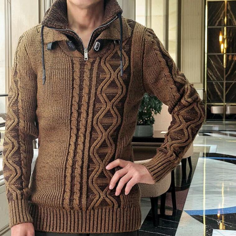 ハイネック ローゲージニット モックネック スタンドカラー セーター