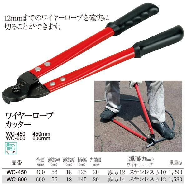 ツノダ TTC ワイヤーロープカッター 600mm 最大切断能力φ14mm 切断