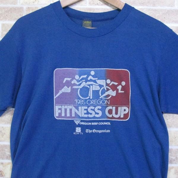 80年代 Tシャツ JerZees BY RUSSELL 1985 FITNESS CUP L 42-44 古着