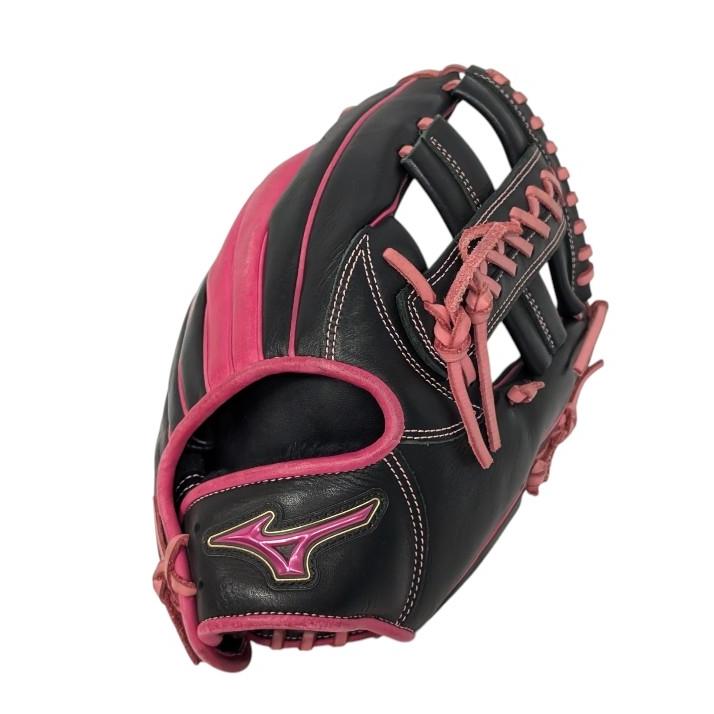 MIZUNO（ミズノ） グローブ ソフトボール レザー ブラック ピンク MBA