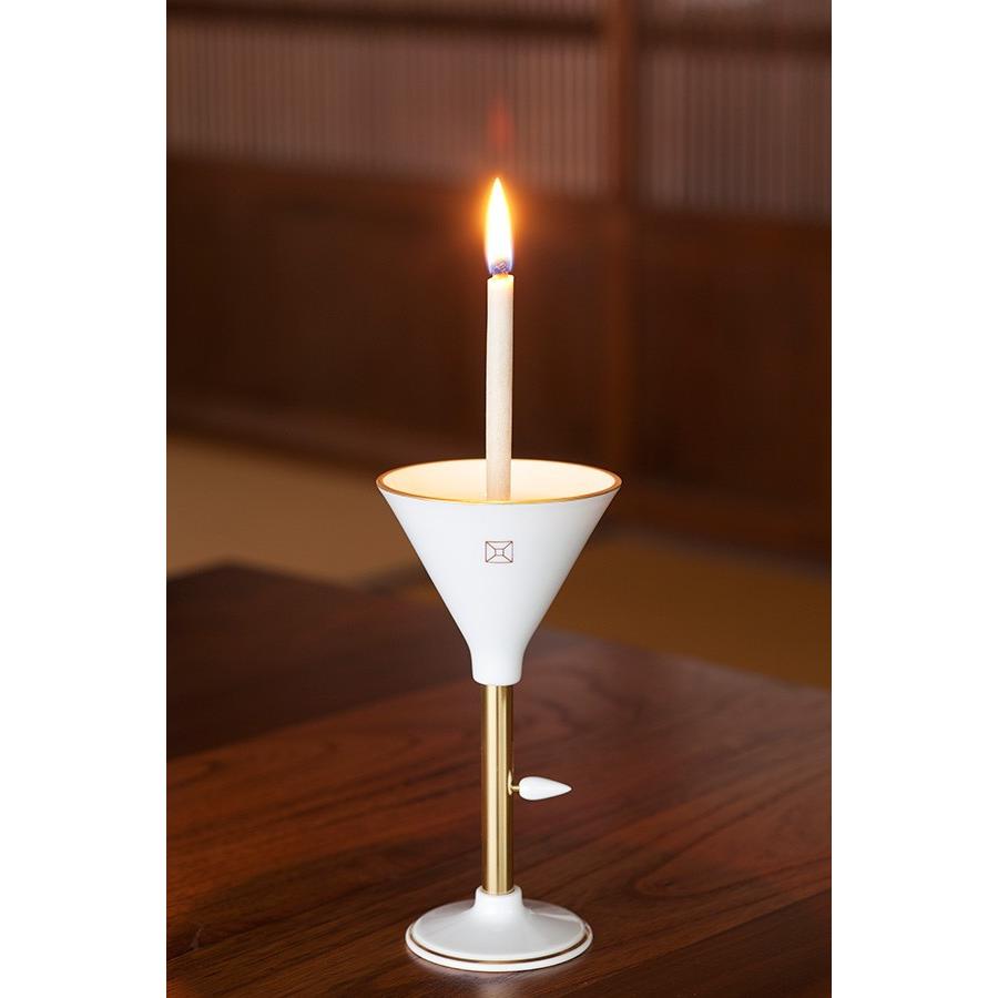 有田焼 燭台 白磁 波佐間工房 ギフト対応 ろうそく立て キャンドル