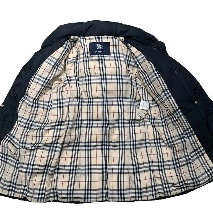 超美品 Burberry バーバリー ノバチェック ファー ダウン ジャケット