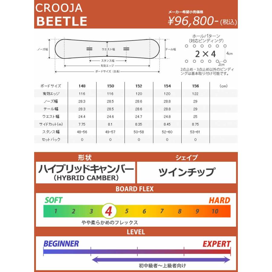 24-25 CROOJA / クロージャ BEETLE ビートル メンズ スノーボード