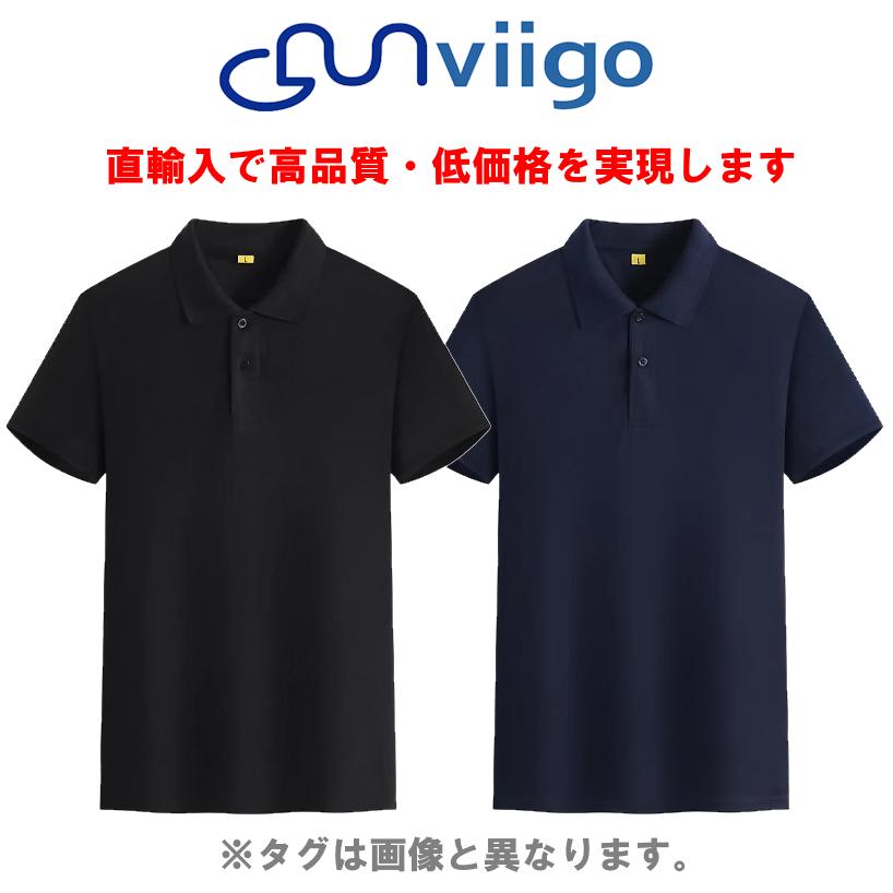 ポロシャツ 半袖 綿混 M L LL ブラック、ネイビー メンズポロシャツ