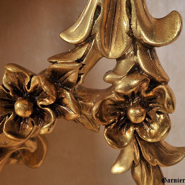 アンティーク調 コンソール テーブル リーフ装飾 ゴールド バロック調