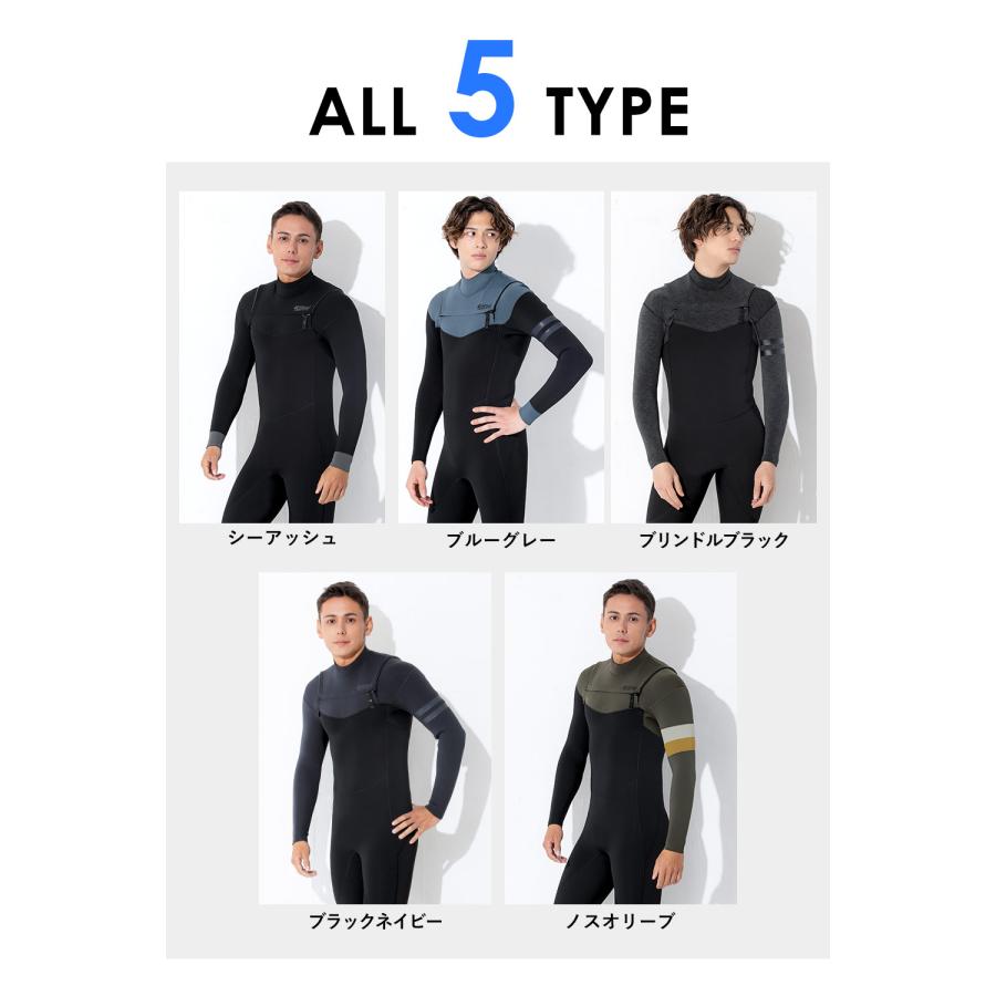 FELLOW ウェットスーツ フルスーツ メンズ チェストジップ 3mm