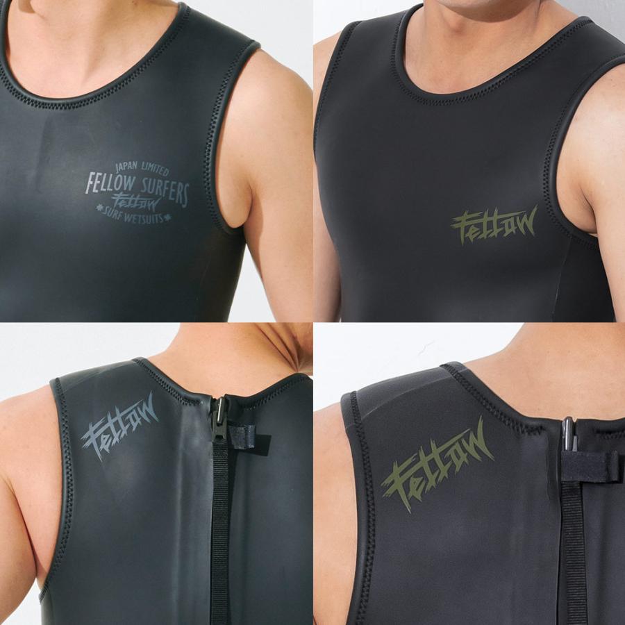 FELLOW ウェットスーツ ロングジョン バックジップ メンズ 3mm スキン