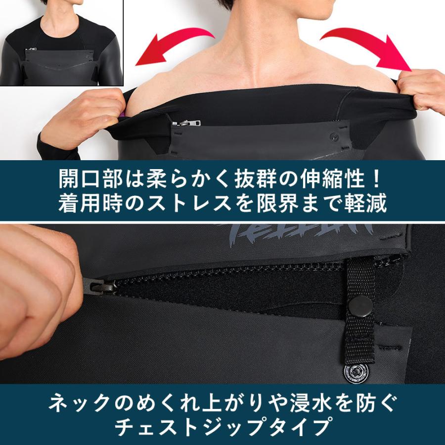 FELLOW セミドライ ウェットスーツ メンズ 5×3mm チェストジップ