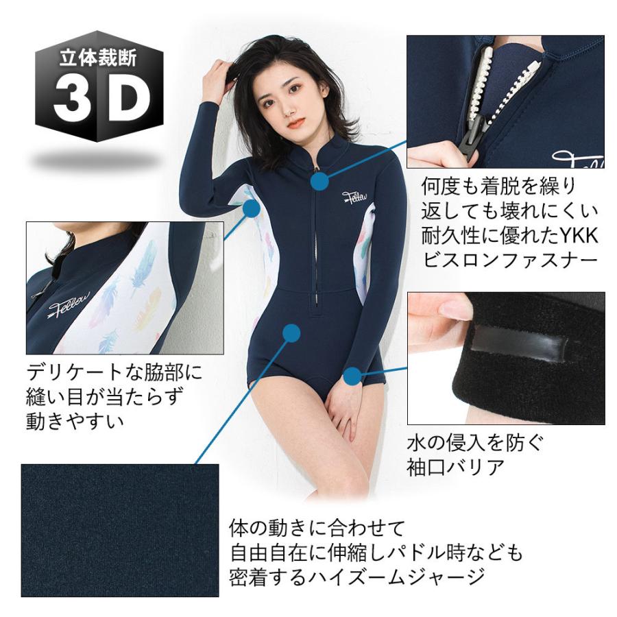 FELLOW ウェットスーツ ロングスプリング レディース フロントジップ