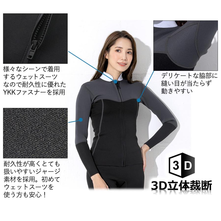 Ko'a タッパー ウェットスーツ レディース ALL2mm ウエット サーフィン