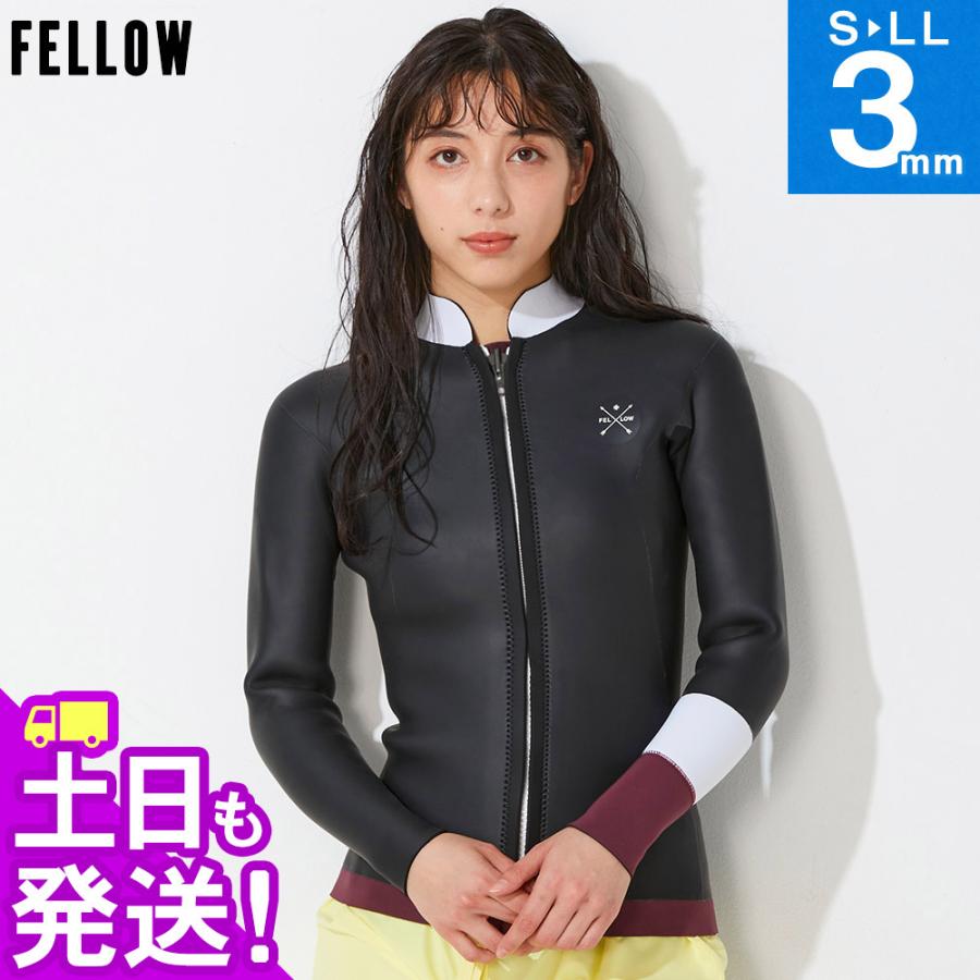 FELLOW ウェットスーツ タッパー レディース フロントジップ 3mm