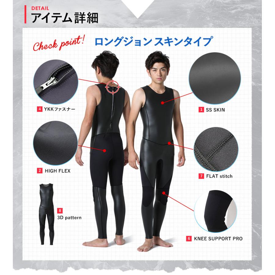 RSS SURF ウェットスーツ ロングジョン バックジップ メンズ スキン