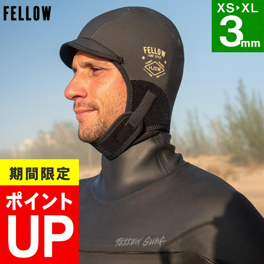 FELLOW 【3/8は10％OFF】FELLOW ウェット サーフキャップ ベルトタイプ