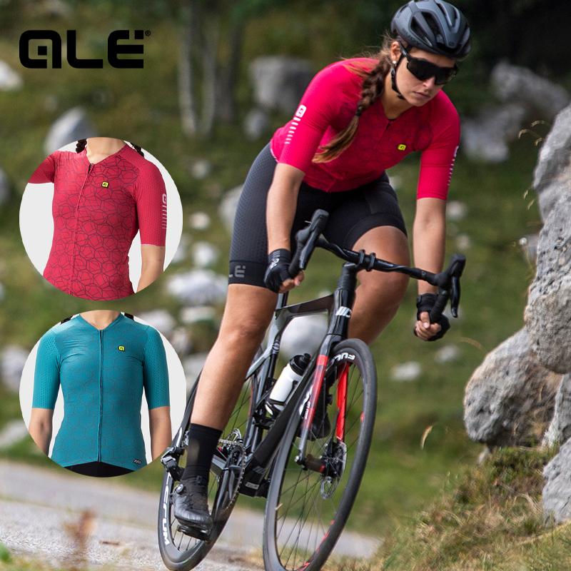 ALE(アレ)サイクルジャージ 半袖 夏 レディース [UPF50+ 極薄で伸縮性