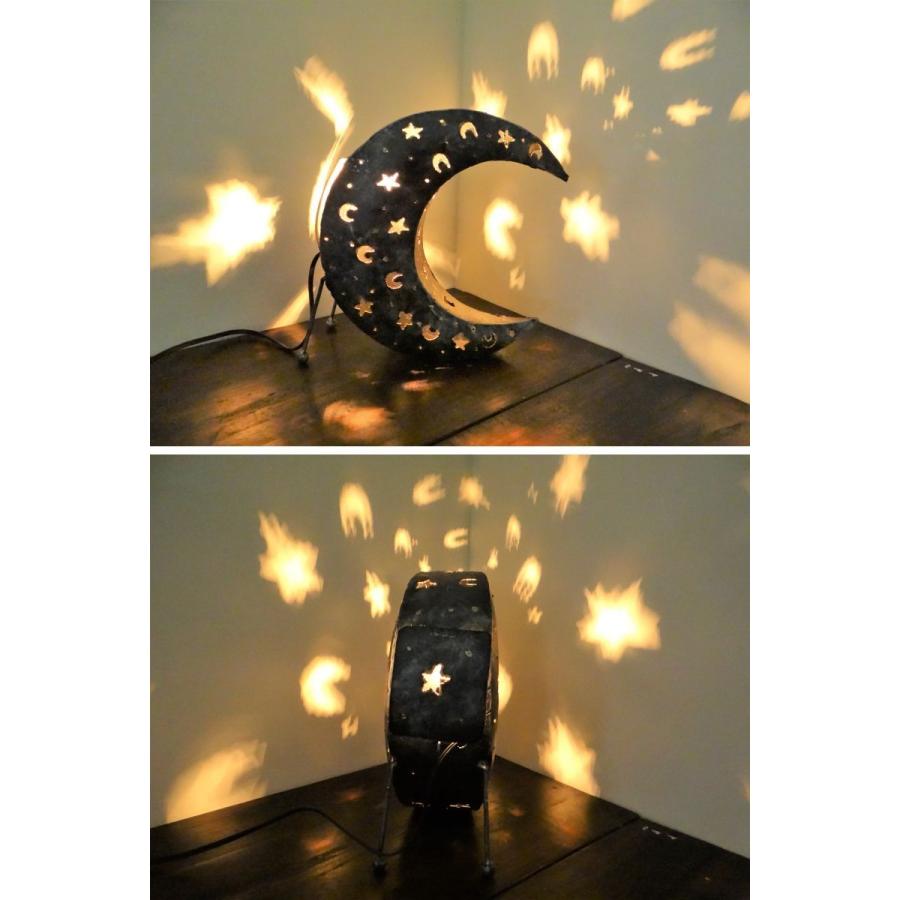 ランプ ムーン 月 アジアン エスニック アイアン ブリキ 間接照明