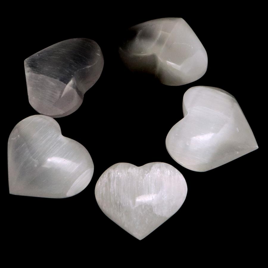 GOLD STONE セレナイト ハート シェイプ 置き物 モロッコ産 キャッツ