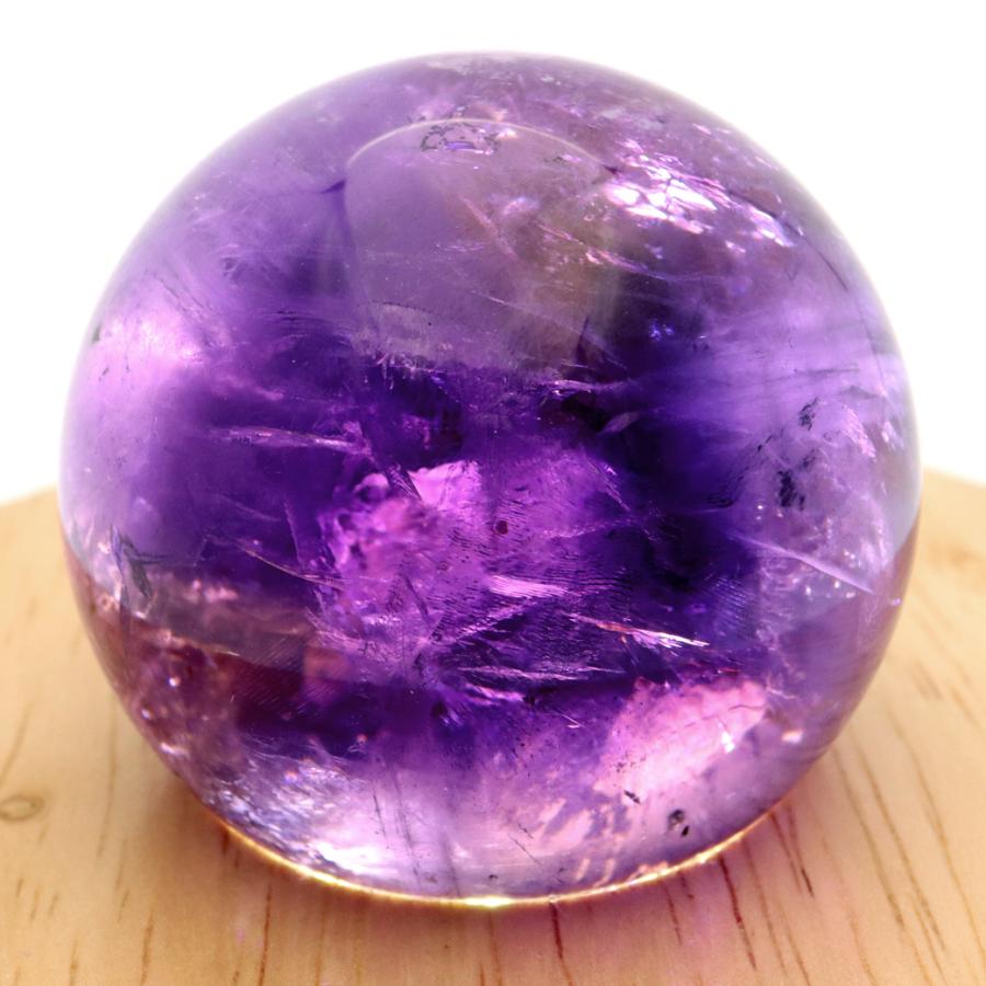 GOLD STONE アメジスト 紫水晶 丸玉 ブラジル バイーア州産 直径約46mm