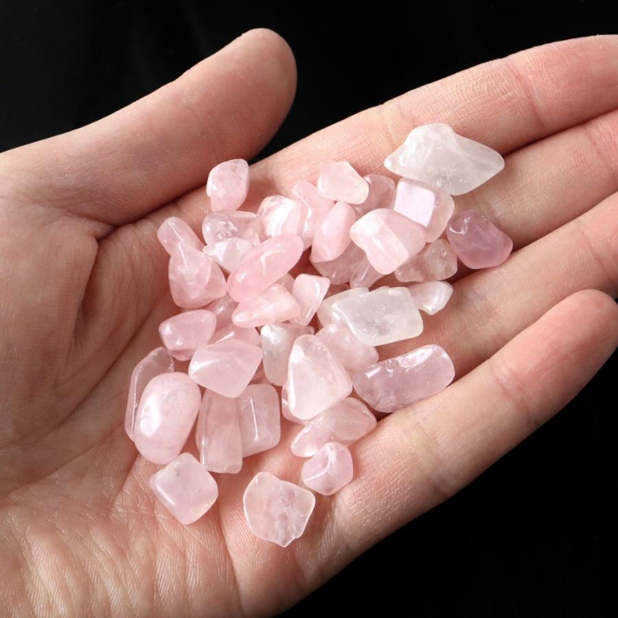 GOLD STONE ローズクォーツ さざれ石 本物 100g サイズ中 紅水晶 高