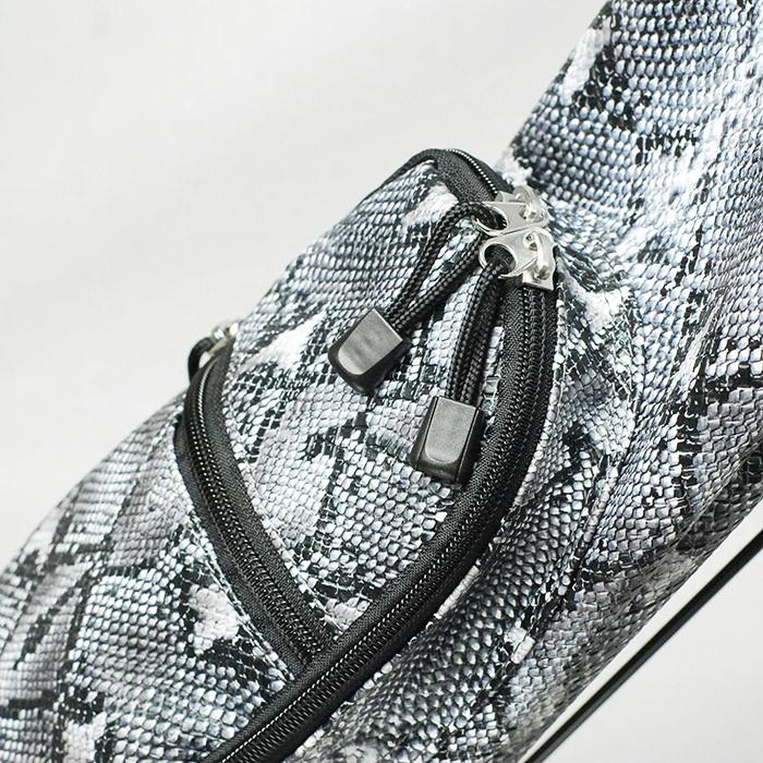 パイソン柄 蛇柄 型押し セルフスタンド クラブケース クラブバッグ