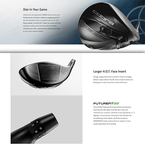 COBRA（コブラ） DS-ADAPT LS 6度 4度〜8度可変 ロングドライブヘッド