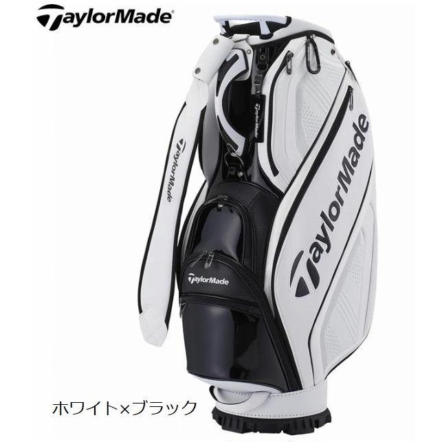 □テーラーメイド キャディバッグ□ 9.5型 □TD248 ホワイト×ブラック