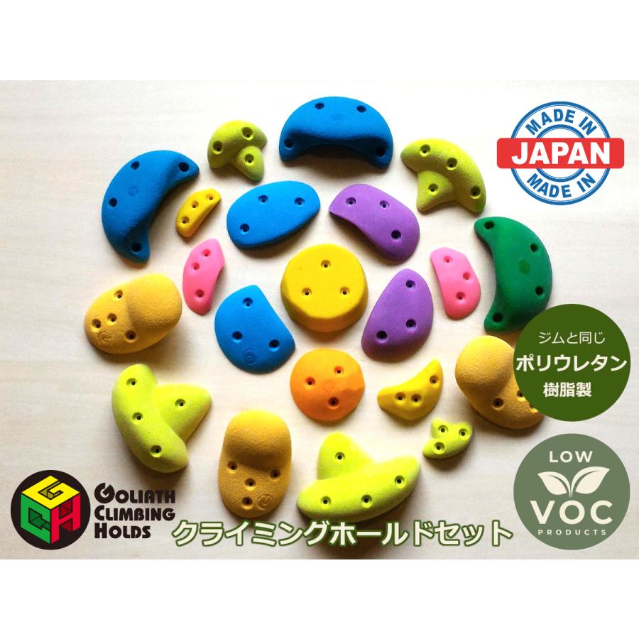 クライミングホールド ネジ止めセット 小〜中サイズ 21個 GCHトラッド