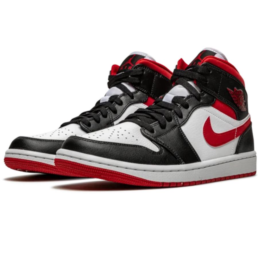 NIKE（ナイキ） NIKE AIR JORDAN 1 MID WHITE/GYM RED-BLACK エア