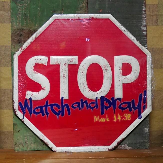 STOP ビンテージ ブリキ看板 トラフィックサインプレート 道路標識