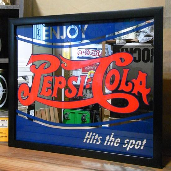 ウォールミラー ペプシコーラ 壁掛け鏡 パブミラー : アメリカン雑貨の