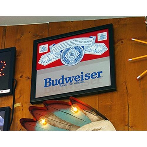 バドワイザー パブミラー ウォールミラー 壁掛け鏡 : アメリカン雑貨の
