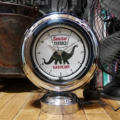 Sinclair DINO ガスランプ ネオンクロック 置時計 シンクレア GASLAMP