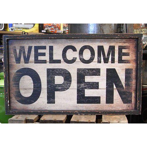 木製看板 オープン クローズ アンティーク サインボード アメリカン