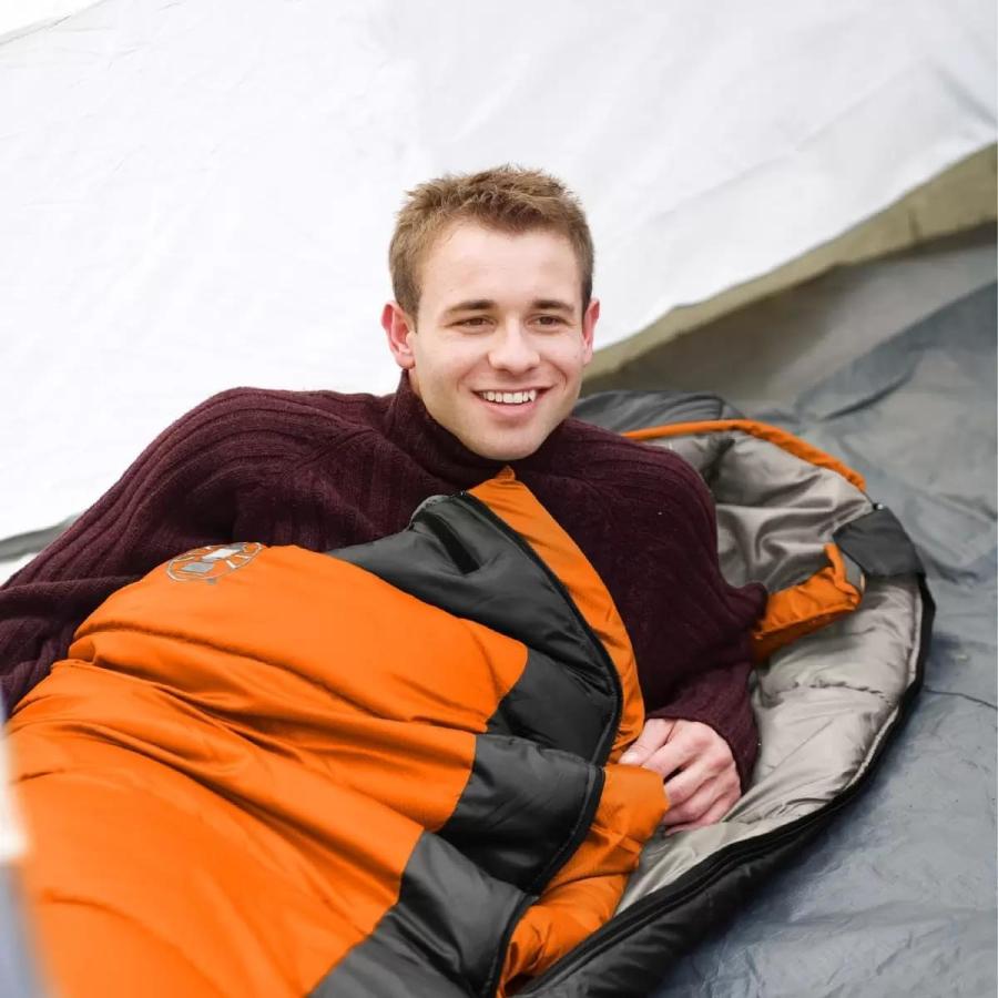 Coleman（コールマン） コールマン寝袋（黒/オレンジ）最高級耐寒