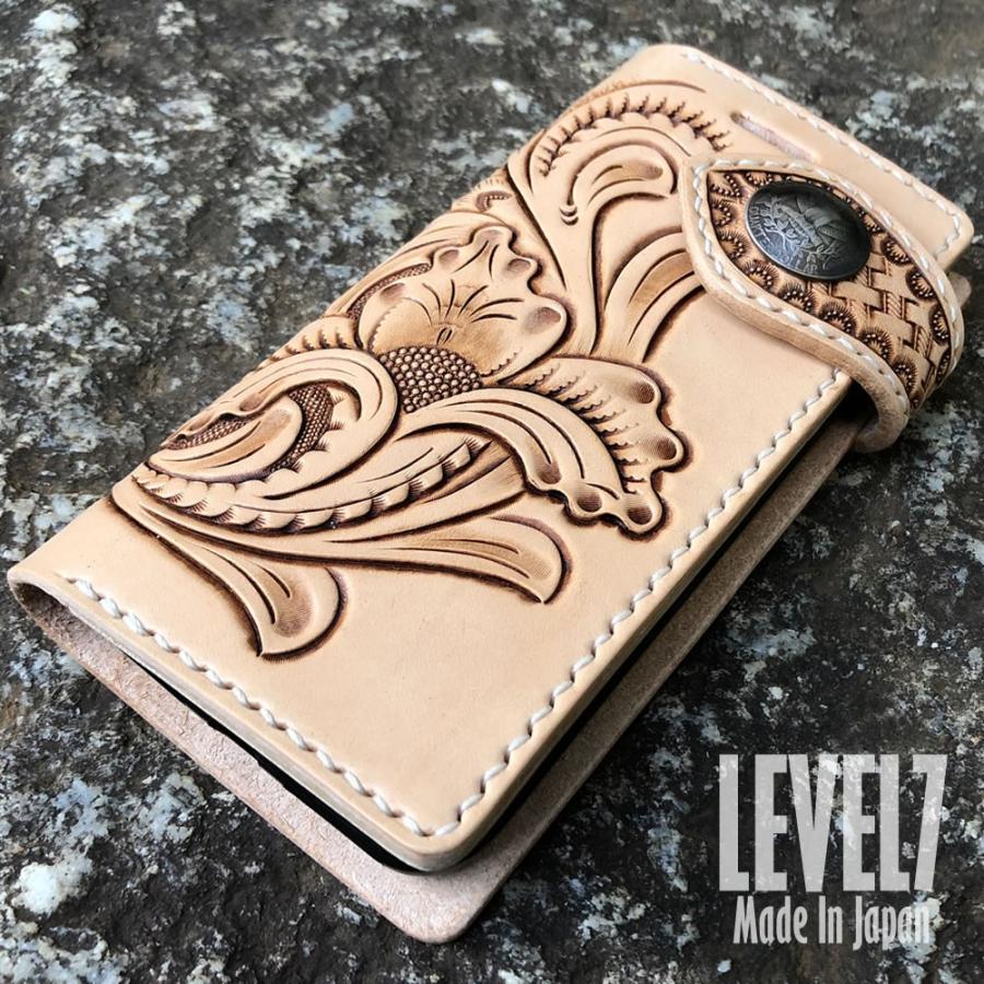 LEVEL7 日本製のハンドメイド 各種iPhoneに対応 iPhoneケース 手帳型