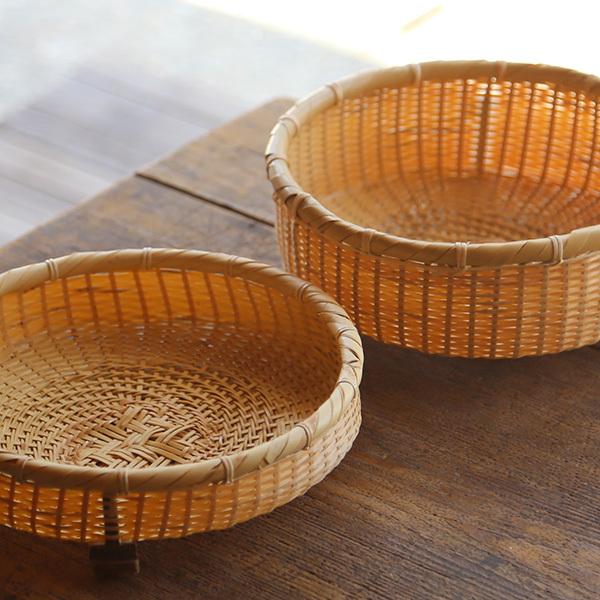 公長齋小菅 そばざる足付きS 竹ざる 竹かご 竹籠 蕎麦ざる 竹製 京都