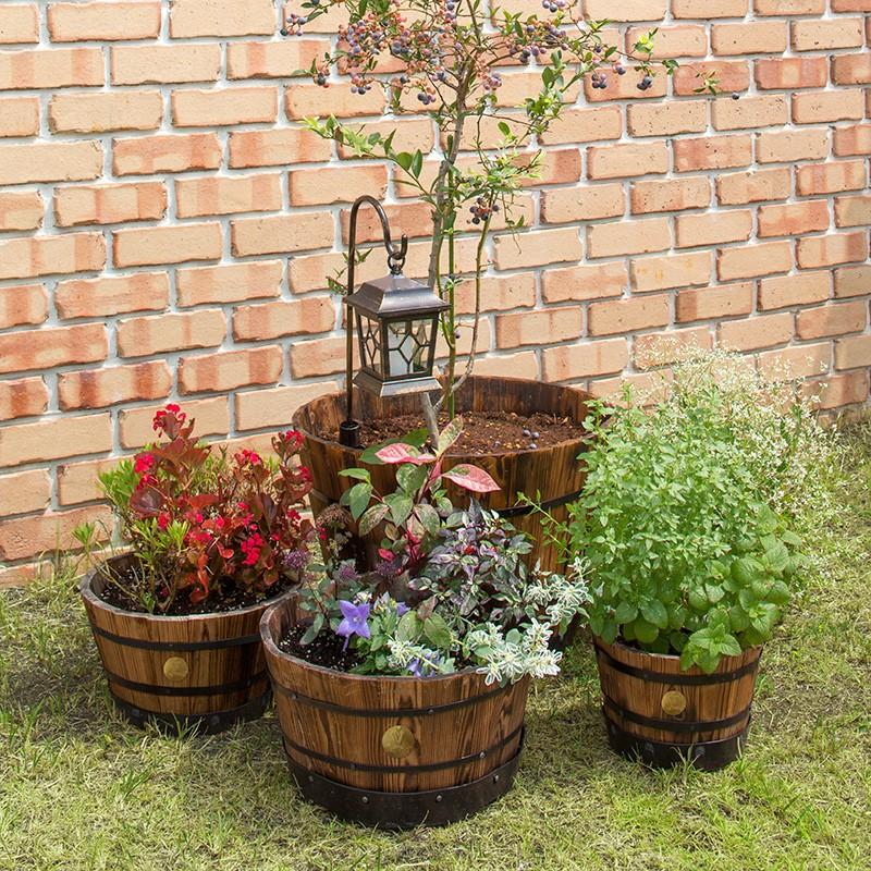 タカショー 鉢 プランター ポット 天然 木 ガーデニング 菜園 寄せ植え