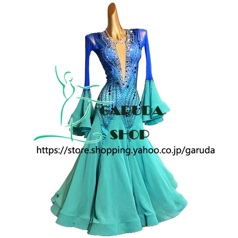 Garuda SHOP レディース社交ダンス衣装 競技ドレス ワルツドレス高級品