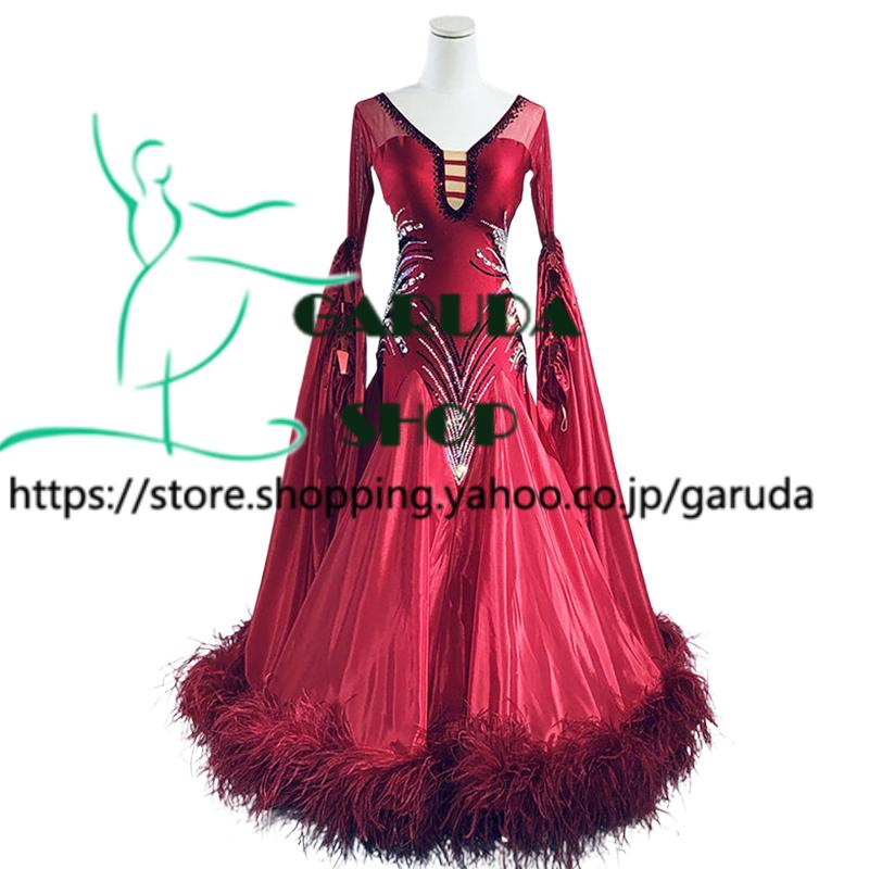 Garuda SHOP レディース社交ダンス衣装 競技ドレス モダンドレス高級