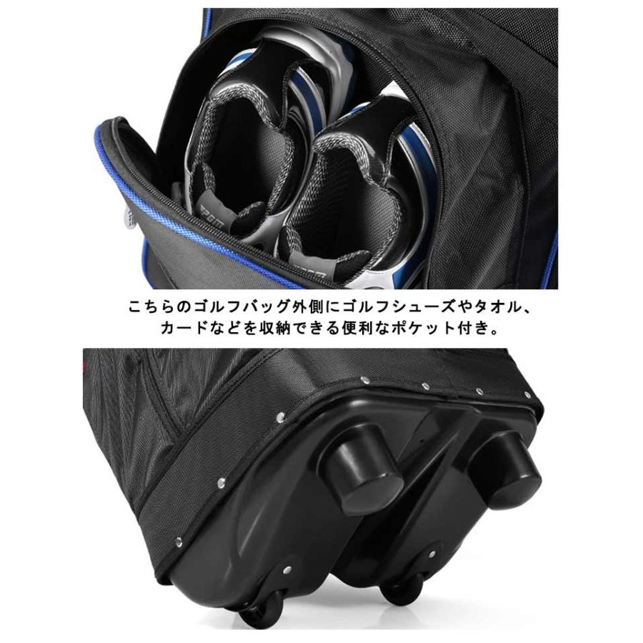 ゴルフ トラベルカバー トラベルバッグ キャディバッグ ローラー付き