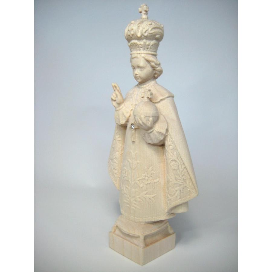 創業100年《レーピ》木彫り イエス キリスト像 15cm「プラハの幼子