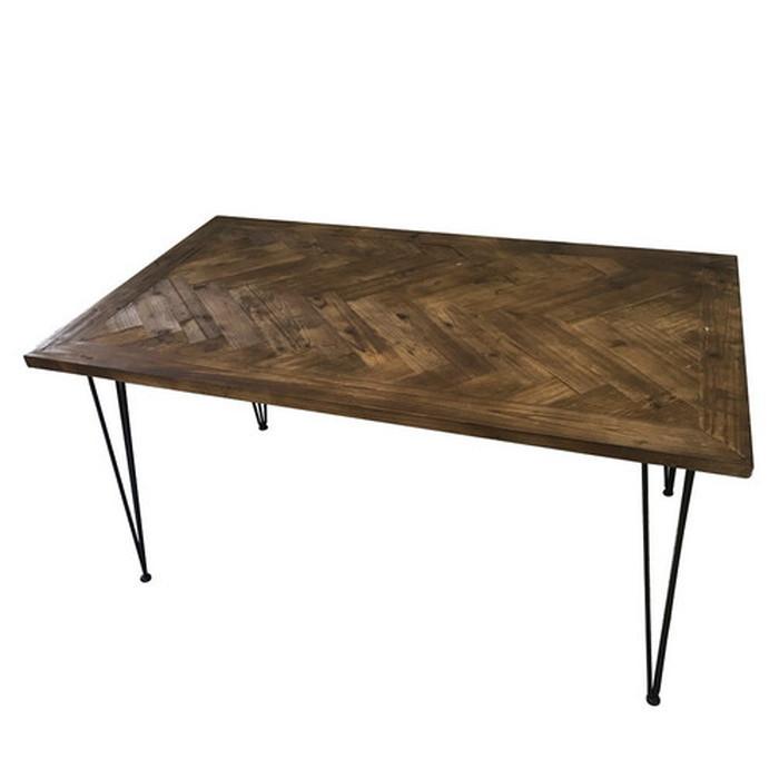 ダイニングテーブル ヘリンボーン柄 古材 ブルックリンスタイル KOZAI